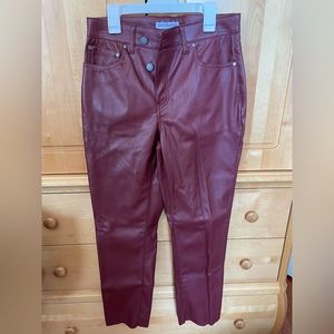AND NOW THIS Red leather pants